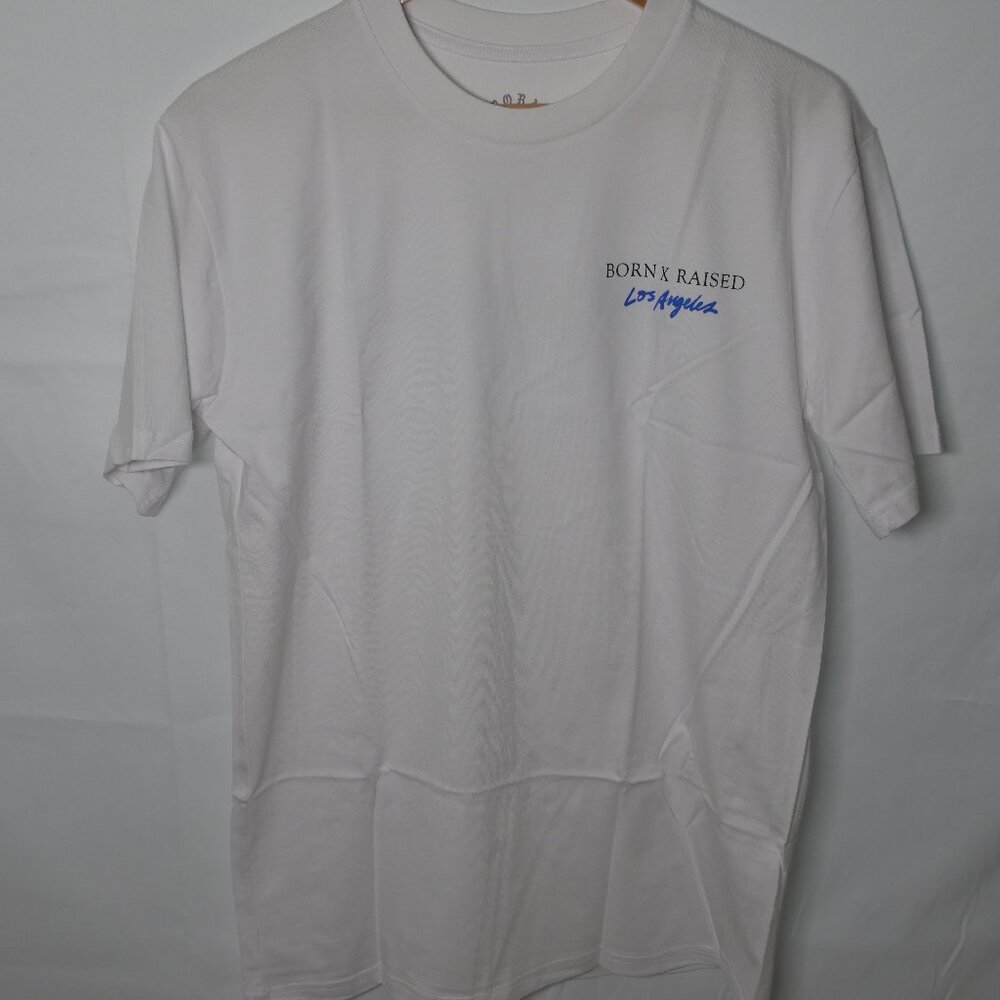 NWT Born x Raised Los Angeles Tee White w/ Blue